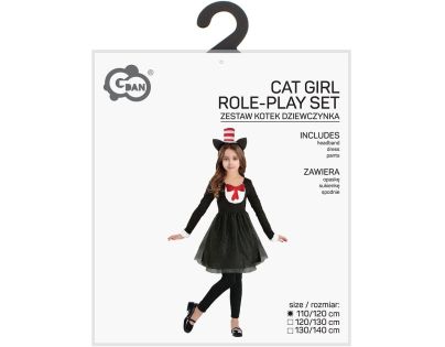 Kostým Černá kočička 110-120 cm