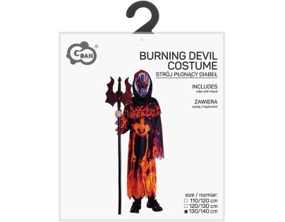 Kostým Ďábel s kapucí klučičí 130-140 cm