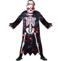 Kostým Kostlivec s maskou klučičí 130-140 cm