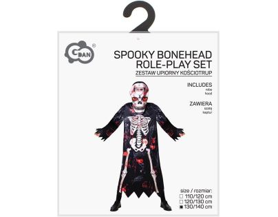 Kostým Kostlivec s maskou klučičí 130-140 cm