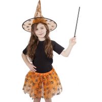 Rappa Kostým Sukně Tutu Halloween s kloboukem 2