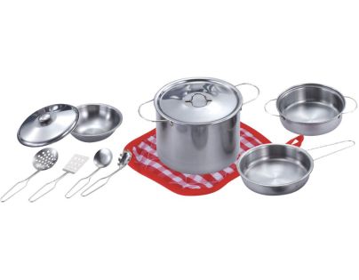 Kovová sada nádobí s příslušenstvím 11 ks
