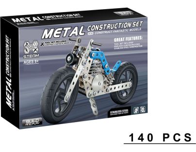 Kovová stavebnice 140 ks - Motorka