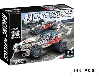 Kovová stavebnice 146 ks - Závodní auto