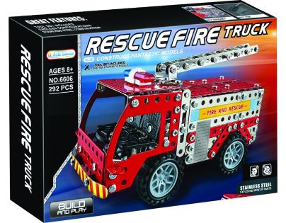 Kovová stavebnice Hasičské auto 292 dílků - Poškozený obal Kovová stavebnice Hasičské auto 292 dílků - Poškozený obal