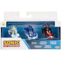 Kovový model autíčka s figurkou Sonic 1:64 - 3 ks