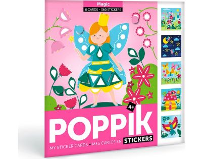 Poppik Kreativní samolepkové karty Pohádkové