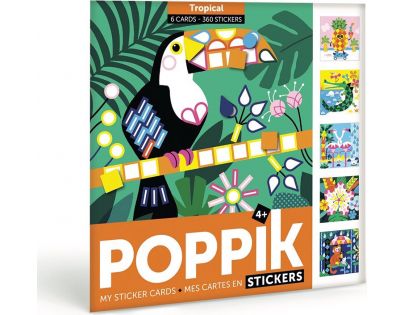 Poppik Kreativní samolepkové karty V džungli