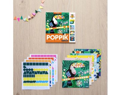 Poppik Kreativní samolepkové karty V džungli