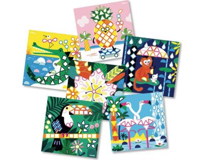 Poppik Kreativní samolepkové karty V džungli