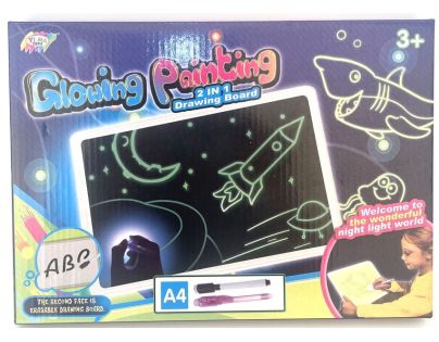 Kreslící tabulka svítící ve tmě