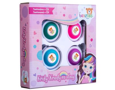 Teddies Křídy na vlasy Beauted 4 ks - Poškozený obal