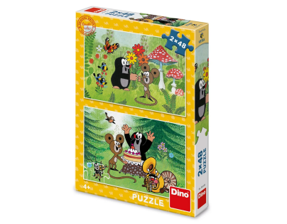Dino Krtek: Oslava 2x48 Puzzle