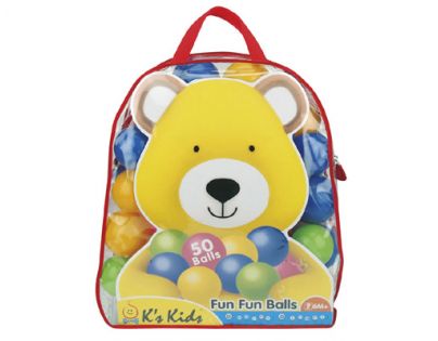 K's Kids KA10550 - Barevné míčky v PVC tašce, 50 ks