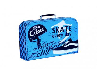 Kazeto Kufřík Skate modro černý 35 cm