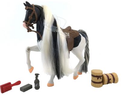 Lanard Kůň set 18 cm - Bílo-černý