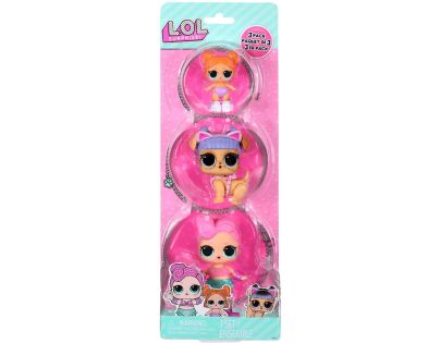 L.O.L. Surprise! 3balení – Panenka, Zvířátko a Miminko