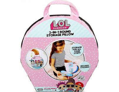 L.O.L. Surprise Kulatý polštářek s kapsičkami 2 v 1
