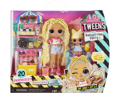 L.O.L. Surprise! Tweens - Pyžamová párty s panenkou Den na pláži s Rae Sands a SPF Q.T.
