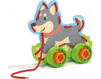 Quercetti Lacing Game lacing animals & wheels Šněrovací zvířátka s kolečky