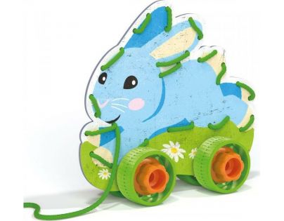 Quercetti Lacing Game lacing animals & wheels Šněrovací zvířátka s kolečky
