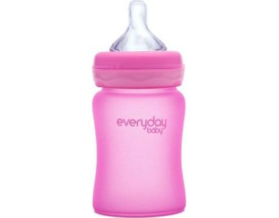 Everyday Baby Láhev sklo senzor 150 ml pink