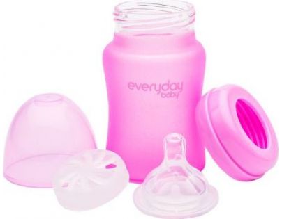 Everyday Baby Láhev sklo senzor 150 ml pink