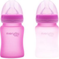 Everyday Baby Láhev sklo senzor 150 ml pink 4