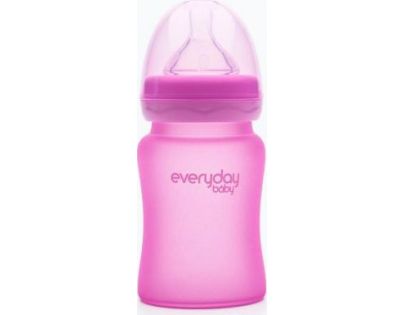 Everyday Baby Láhev sklo senzor 150 ml pink