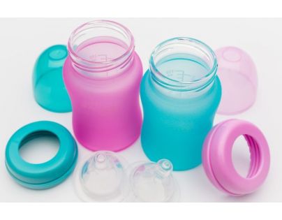 Everyday Baby Láhev sklo senzor 150 ml pink