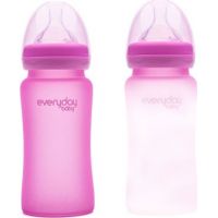 Everyday Baby Láhev sklo senzor 240 ml pink 4