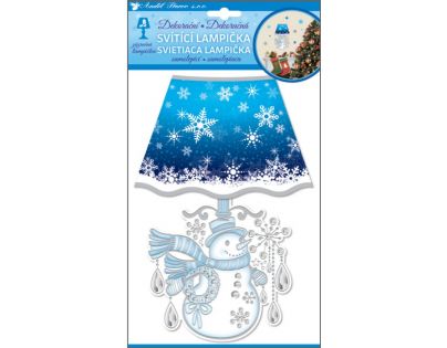 Anděl Samolepka Lampička svítící LED Sněhulák 27 cm