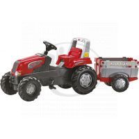 Rolly Toys 800261 - Šlapací traktor Rolly Junior RT s vlečkou červeno-šedý Rolly Toys 800261 - Šlapací traktor Rolly Junior RT s vlečkou červeno-šedý