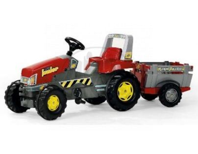 Šlapací traktor Rolly Junior s vlečkou - červený