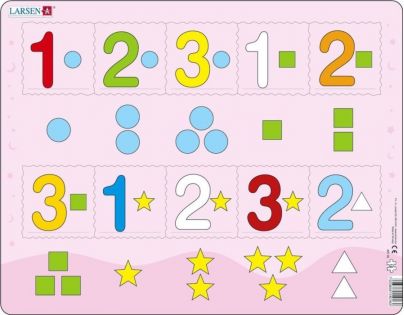 Larsen Puzzle Čísla 1-3 s grafickými znaky