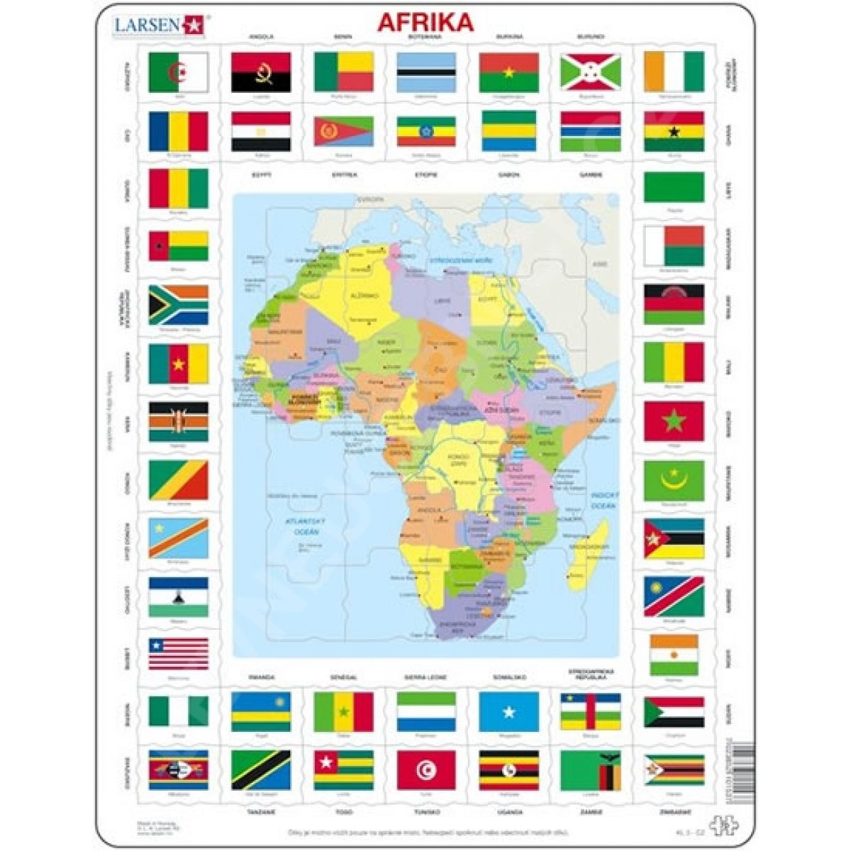 Larsen Puzzle Mapa Afriky 23103