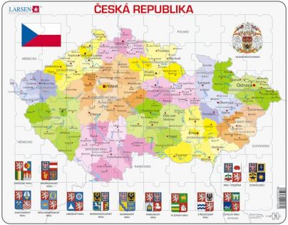 Larsen Výukové puzzle Mapa Česká republika