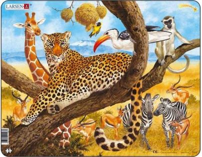 Larsen Puzzle Zvířata v Africe Leopard