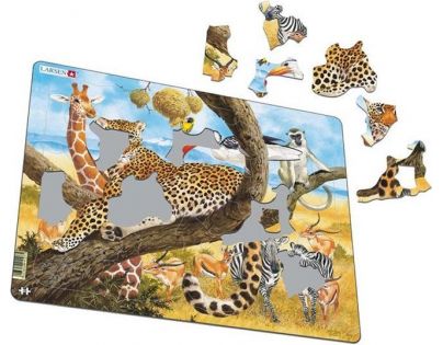 Larsen Puzzle Zvířata v Africe Leopard