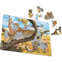 Larsen Puzzle Zvířata v Africe Leopard 2