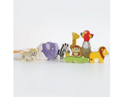 Le Toy Van Petilou Skládací věž Afrika 9 ks