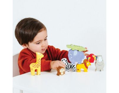 Le Toy Van Petilou Skládací věž Afrika 9 ks