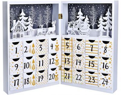 Solight Adventní kalendář Kniha 8 LED 40 x 30 cm