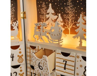 Solight Adventní kalendář Kniha 8 LED 40 x 30 cm