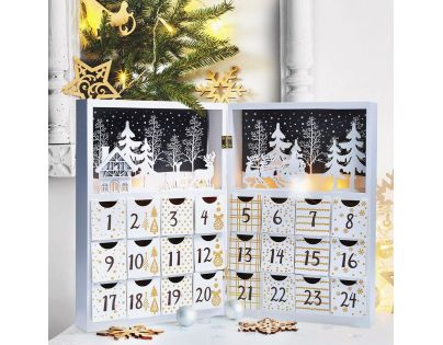 Solight Adventní kalendář Kniha 8 LED 40 x 30 cm