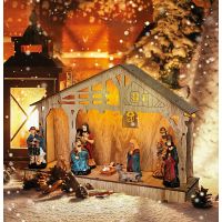 Solight Dřevěný Betlém 7 LED 30 x 21 cm 4