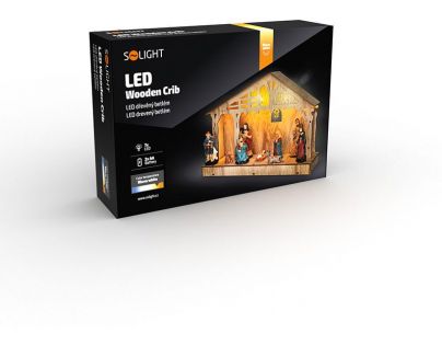 Solight Dřevěný Betlém 7 LED 30 x 21 cm