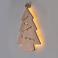 Solight Nástěnná dekorace Vánoční stromek 24 LED 5