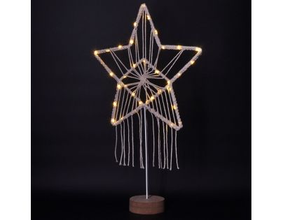 Solight Vánoční hvězda stolní 35 LED pletená