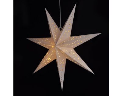 Solight Vánoční hvězda závěsná 20 LED 60 cm bílá
